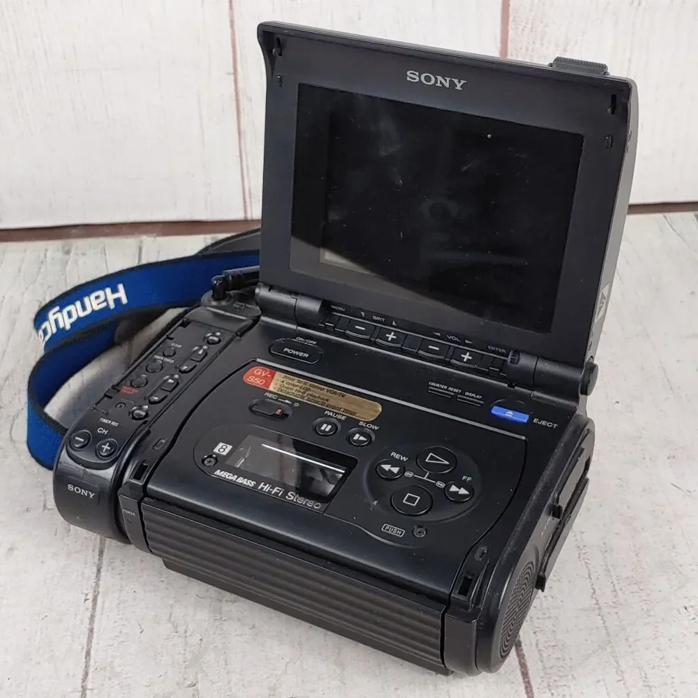 UNTESTED Sony GV-S50 + TGV-3 Antenna - 8mm Walkman Standard8 Video8 VCR - PARTS